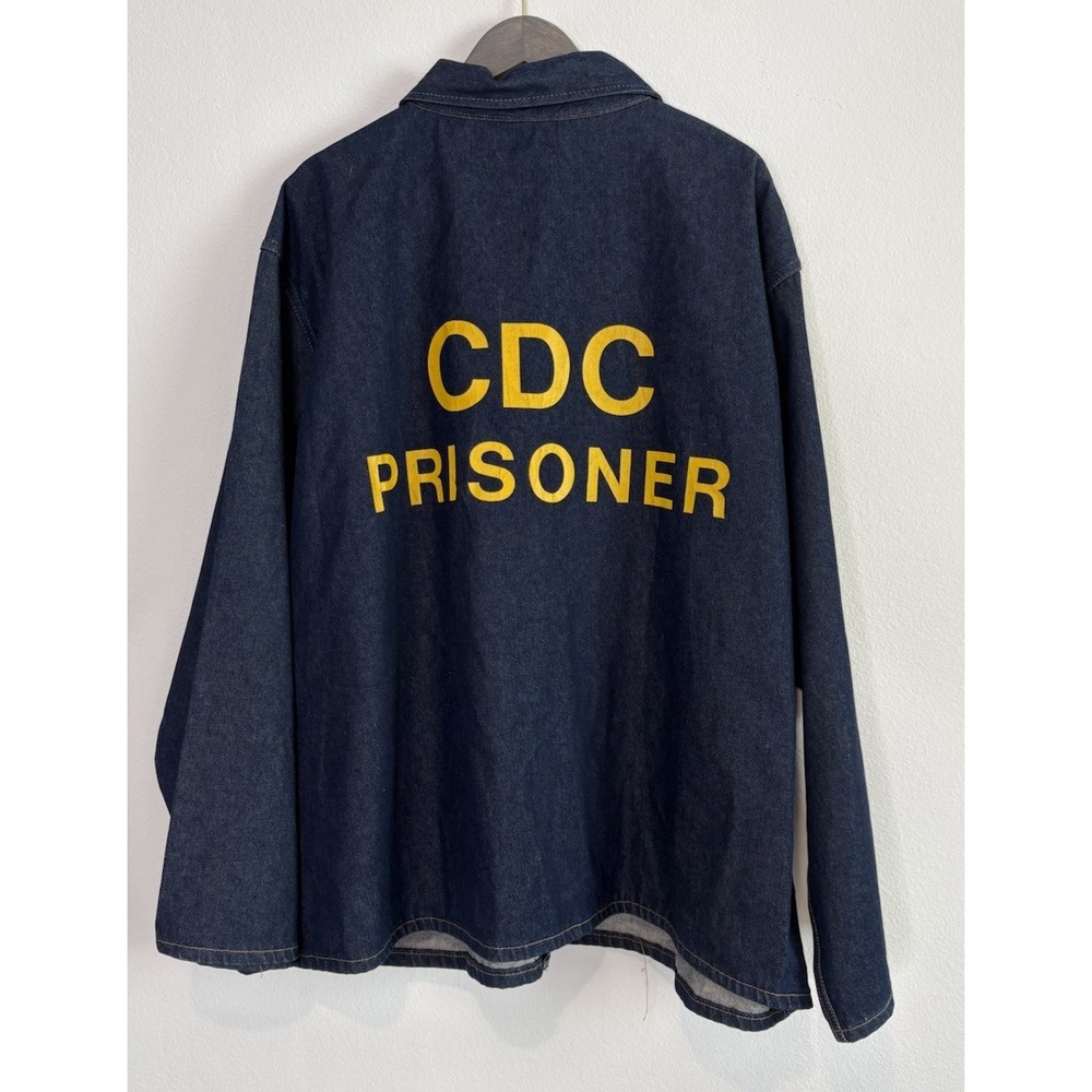 Vintage PIA CDC Prisoner Denim Chore Jacket Mens Size 58 California Corrections
